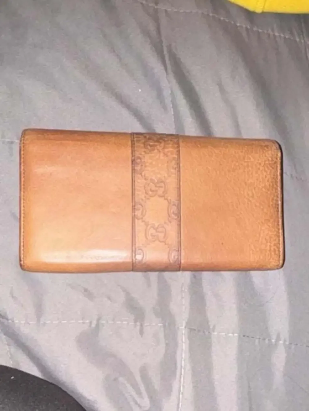 Gucci Brown Leather Guccissima Trim Flap Continental Wallet